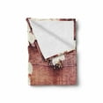 thumbnail image 2 of Wedding Soft Flannel Fleece Throw Blanket, Celebration Flowering Branch Delicate Rings on Wooden Surface Rustic Effect, Cozy Plush for Indoor and Outdoor Use, 60" x 80", Brown and White, by Ambesonne, 2 of 6