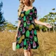 thumbnail image 4 of Vestido Tutti Fruity de manga corta Ropa mujer Vestidos de fiesta para mujer Vestido largo mujer Conjuntos de playa para mujer, 4 of 7