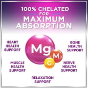 Magnesium Glycinate Supplement - 100% Chelated & Purified - to Support Sleep, Heart Health, Muscles, Bone Strength - Gentle, High Absorption Magnesium Formula - Vegan, Bottled in USA - 60 Capsules