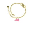 thumbnail image 2 of Delight Jewelry Acrylic 3/4" Hot Pink Cheer Megaphone Gold-tone Paw Infinity Link Chain Bracelet, 6"+2" Extender, 2 of 3