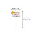 thumbnail image 1 of Wood and Paper Birthday Cake Decoration Construction Cake Picks for 48Pcs, 1 of 3