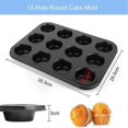 thumbnail image 2 of Pack of 2 Muffin Tray for 24 Muffins, High-Quality Non-Stick Muffin Tray, for Cupcakes, Brownies, 2 of 5