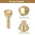 thumbnail image 4 of M4x16mm Knurled Thumb Screws, 4 Pack Brass Thumb Screws with Shoulder, Brass Tone, 4 of 5