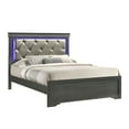 thumbnail image 2 of Modern Twin Bed In Gray With Robust Wood Construction And Headboard Size Bedroom Fashionable For A, 2 of 3