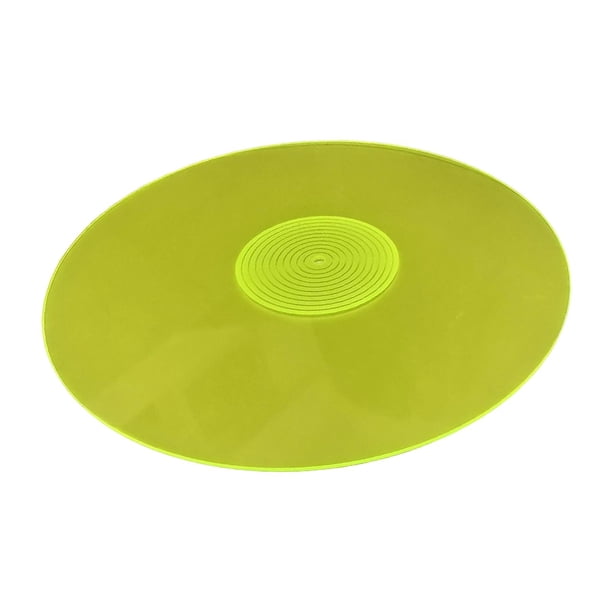 Alfombrilla antideslizante para plato giratorio, reduce el polvo y el ruido, alfombrilla para fonógrafo, fácil de instalar. Verde