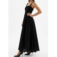 thumbnail image 4 of PRETTYGARDEN Womens Sleeveless Maxi Summer Dresses Hollow Out Eyelet Square Neck Ruffle Flowy Beach Vacation Sundress, 4 of 10