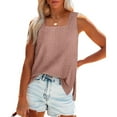 thumbnail image 4 of Weiqiqre Women's Clothing Summer Sleeveless Shirts Dressy Scoop Neck Loose Flowy Cute Tops Womens Tank Top, 4 of 8