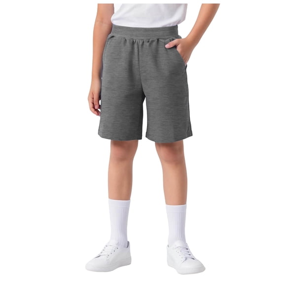 Yindaity Basketball Shorts Boys Toddler Boys Summer Shorts with Drawstring - Cotton Baby Casual Shorts Active Sports Shorts(Dark Gray,8-9 Years)