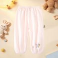 thumbnail image 2 of SGFCWSX Kids Jogger Pants, Elastic Waist Cuffed Ankle Loose Fit Trousers with Cartoon Print for Casual Daily Wear Pink Size 6M, 2 of 7