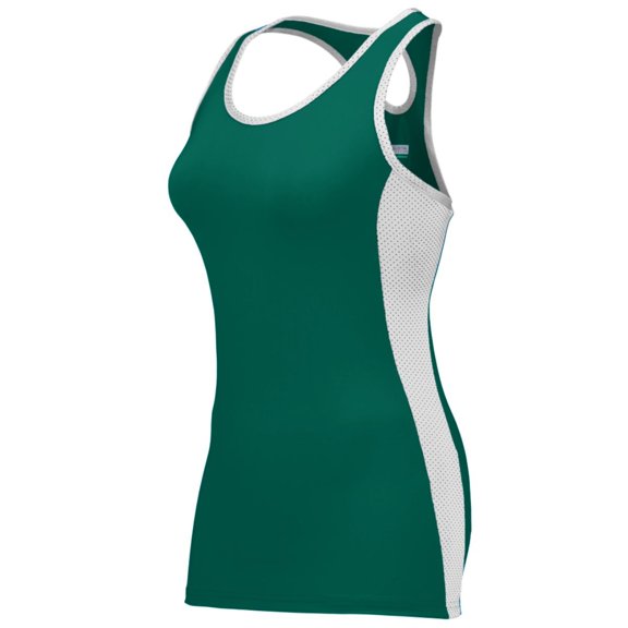Augusta 1279A Girls Action Jersey - Dark Green and White- Medium