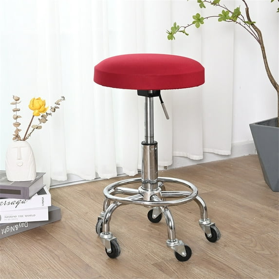 FOCUSSEXY Bar Stool Covers Round Stool Cushion Covers Stool Chair Covers Barstool Covers Slipcovers Set of 1-8, Feature Stretchy Thick Bouncy Fabric Washable, Dia 12"-16"