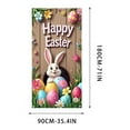 thumbnail image 3 of Easter Door Hanger and Party Backdrop with Bunnies & Eggs, Waterproof Reusable Door Curtain for Easter Decorations Indoor Outdoor, Spring Photo Background Banner, 3 of 6