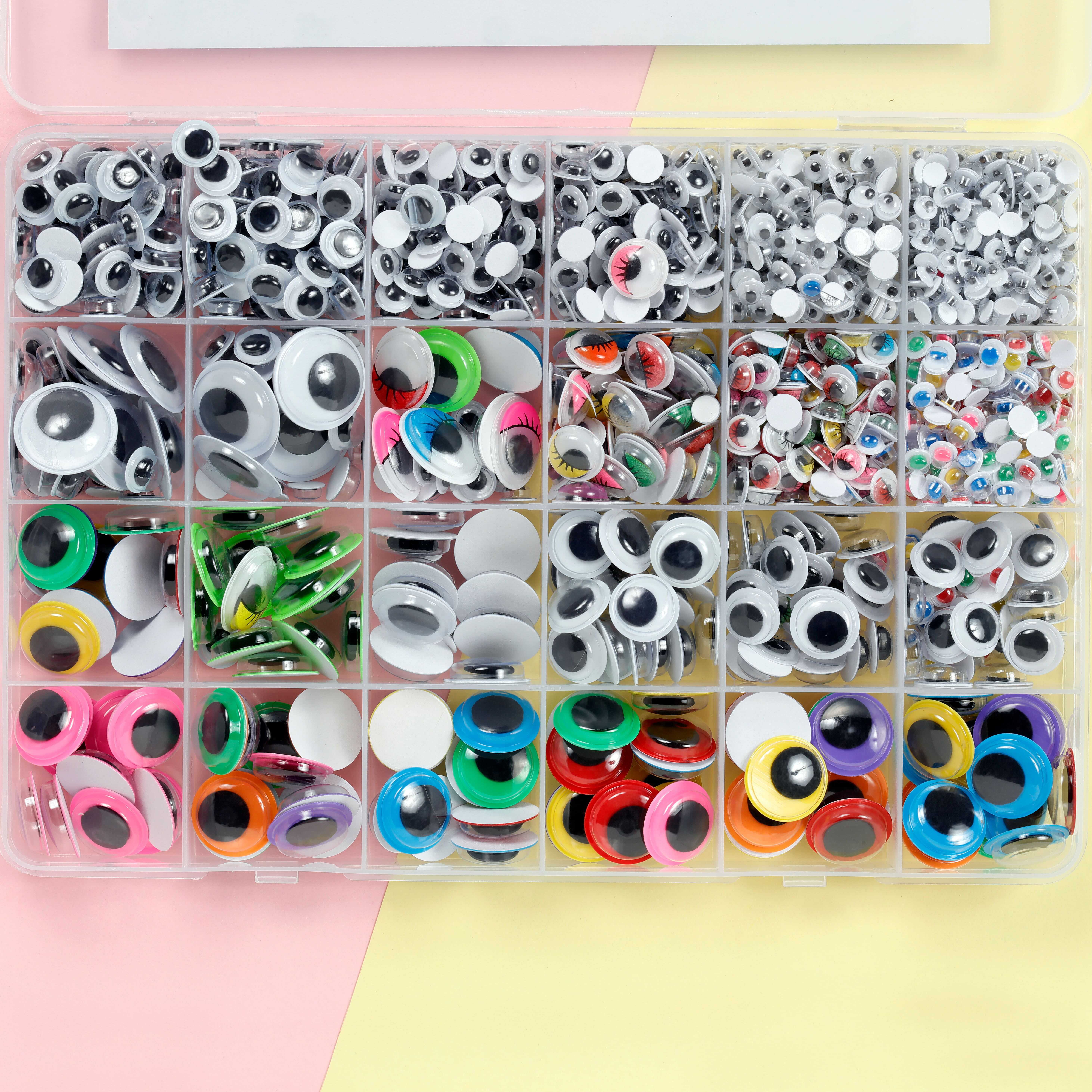 Grafix Googly Eyes Colour 100-pack Self-adhesive