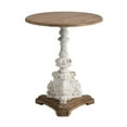 thumbnail image 2 of A & B Home Antique White Round Pedestal Side Table, 2 of 11