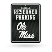 Mississippi University - Carbon Fiber Design - Metal Parking Sign