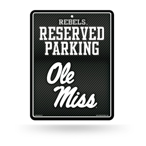 Mississippi University - Carbon Fiber Design - Metal Parking Sign