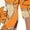 Orange, variant on DeHolifer T-Shirts for Women Plus Size Crewneck Football Printed Casual Summer Short Sleeve Tee Tops Orange 4XL