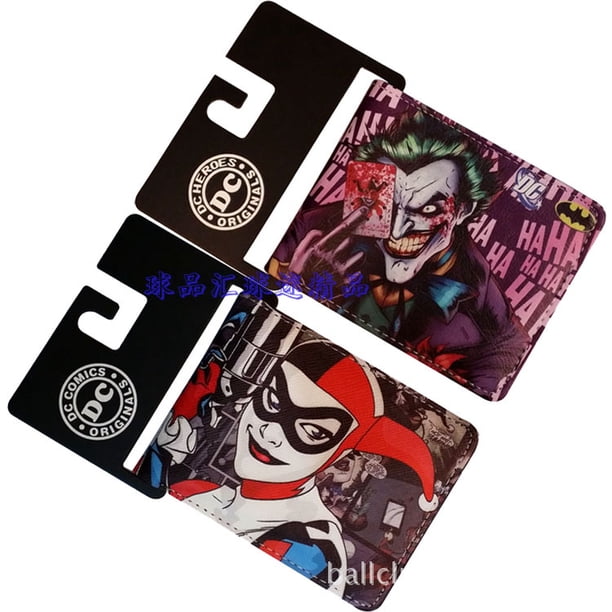 Cartera de piel sintética delgada y plegable con personajes de anime de Wallet Jokers