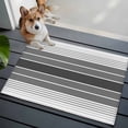 thumbnail image 4 of Gradient Grey Striped Bathroom Mats 2x3 FT, Non Slip Small Kitchen Mat, Simple Farm Stripes Minimalist Washable Soft Backed Front Door Throw Rugs Non-Shedding Indoor Outdoor Doormat for Entryway Sink, 4 of 8