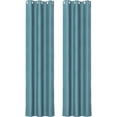 thumbnail image 1 of Unique Bargains 2pcs Blockout Thermal Insulated Grommet Window Curtain Panel Valance Darkening Drapes, 1 of 10