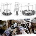 thumbnail image 2 of Ensemble d'Outils de Suppression de Rouille avec Brosse en Fil d'Acier Rotative 3x et Roue de Fixation pour Perceuse, 2 of 5