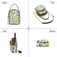 thumbnail image 3 of FORMRS Crossbody Bag for Women Quilted Travel Shoulder Cell Phone Purse with Chain Strap Handbag, Retro Blue Floral, 3 of 7