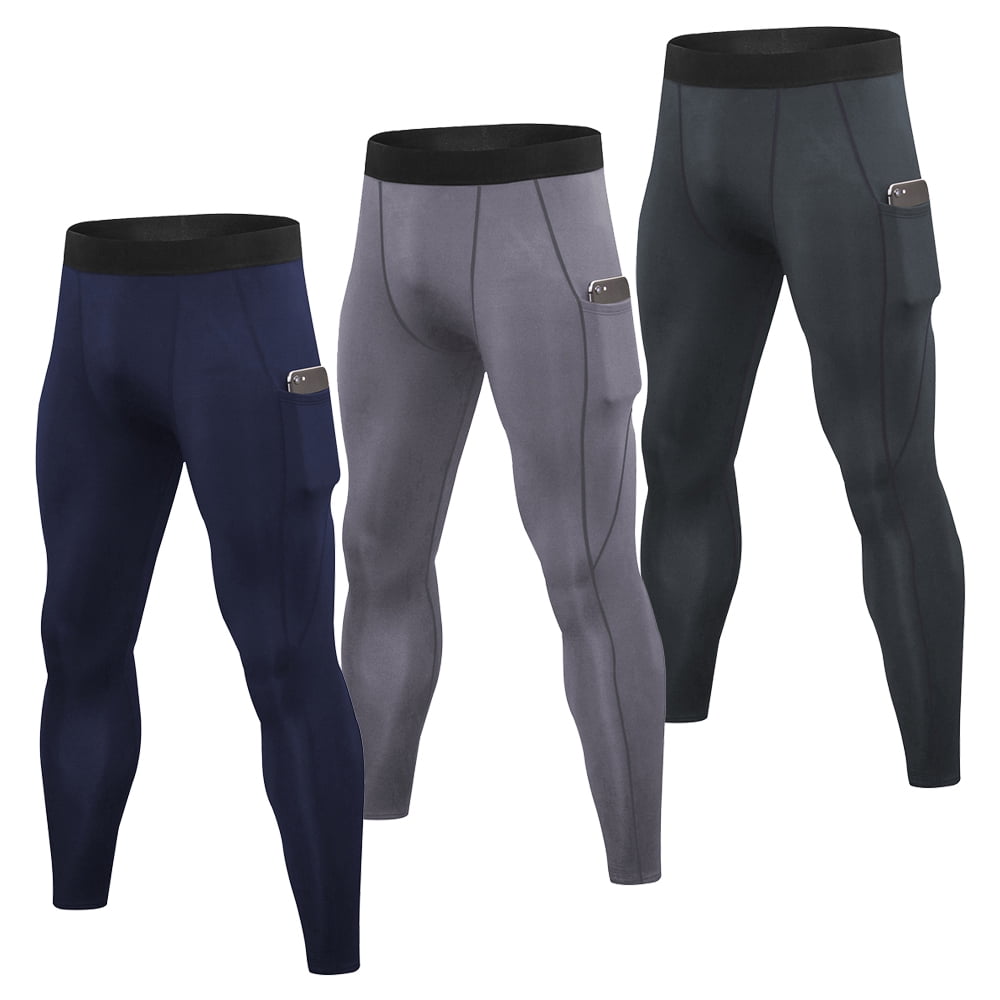 Men Compression Tights Pants Gym Fitness Sport Running Training Leggings Trouser 