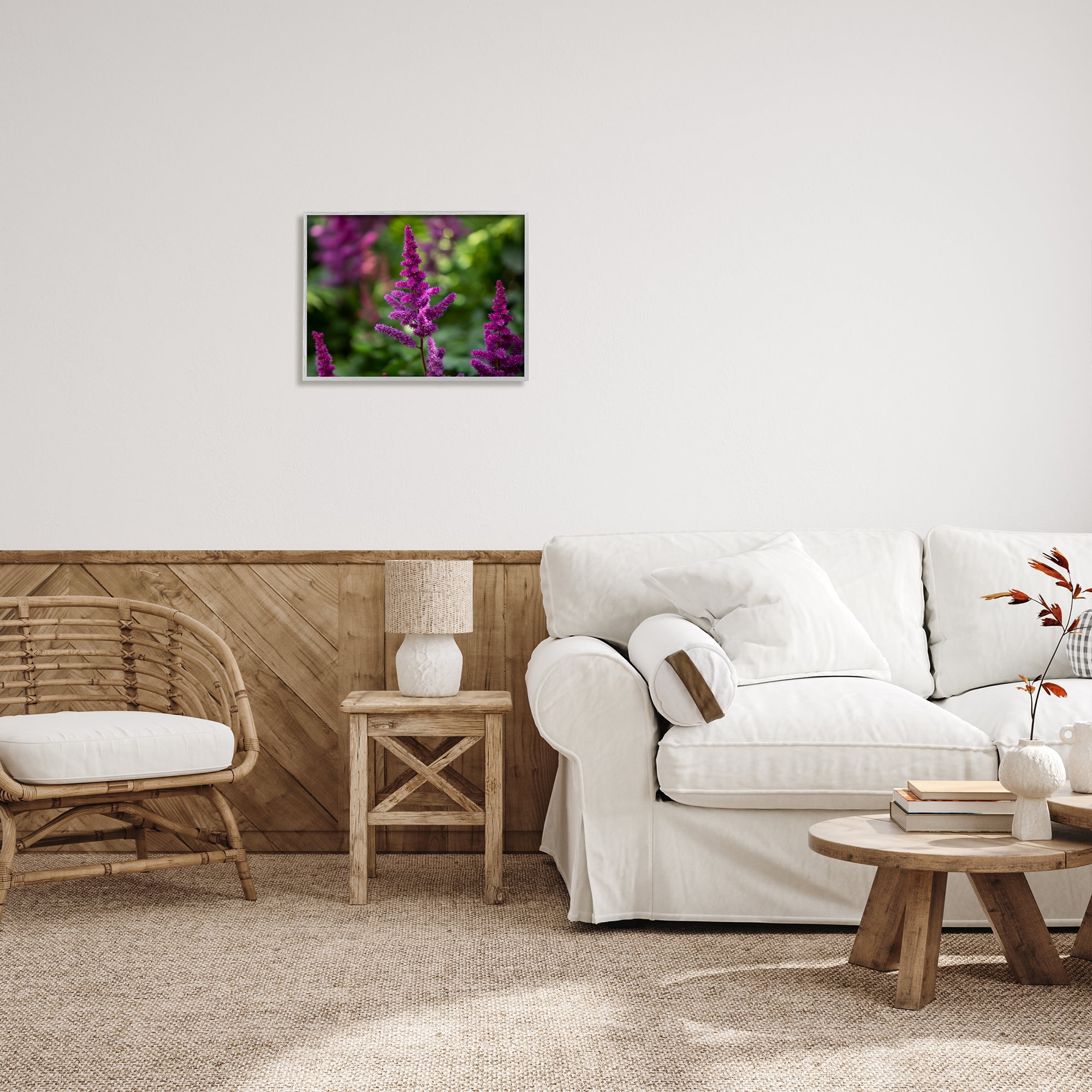 Stupell Industries Purple Flower in Nature Botanical & Floral Photography Gray Framed Art Print Wall Art, 20 x 16