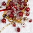thumbnail image 5 of Mecorevxz 24Pcs Transparent Christmas Balls 4Style Christmas Hanging Ornaments Suitable for Xmas Tree Decor,Christmas Gifts(Red), 5 of 8