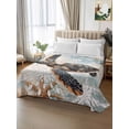 thumbnail image 2 of Sea Turtle Coastal California King Size Flat Sheet, Wrinkleproof & Fadeproof Cooling Flat Bed Sheet Only, Nautical Summer Beach Starfish Breathable Soft Bedding Top Sheets 108 x 98 Inches, 2 of 8