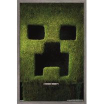 A Minecraft Movie - Creeper Teaser One Sheet Wall Poster, 14.725" x 22.375" Framed