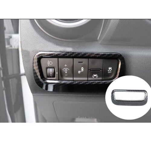for Hyundai Kona 2018-2022 Carbon Look Inner Headlight Switch Button F for Ram e Trim