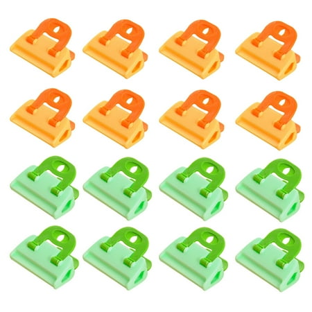 

16pcs Plastic Bag Clips Sealing Clips for Snack Opened and Leftover Food Sealer Clamps