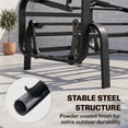 thumbnail image 6 of Outsunny Gliding Lounger Chair, Outdoor Swinging Chair with Smooth Rocking Arms and Lightweight Construction for Patio Backyard, Black, 6 of 9