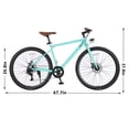 thumbnail image 2 of 700C Road Bike, Mens and Womens Hybrid Bike with Lights, Step-Through Frame or Step-Over, Drivetrain 7 Speeds Road Bicycle for Adult, 2 of 6