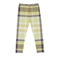 thumbnail image 5 of Odeerbi Toddler Girls Leggings Plaid Stretchy Tights Pants Lattice Printed Pants High Waist Stretchy Soft Tights Kids Summer School Wearing Yellow, 5 of 5