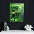 thumbnail image 5 of Nawypu Happy St. Patricks Day Gold Clover Shamrock in Grass Canvas Wall Art Painting for Bedroom Living Room Modern Framed Picture Print Artworks Decorative Bathroom Kitchen Home Decor, 5 of 5