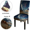 thumbnail image 5 of Chair Covers for Dining Room 6 Pack Planet Moon Mountains Parson Chair Slipcover Removable Washable Chair Protector, 5 of 5