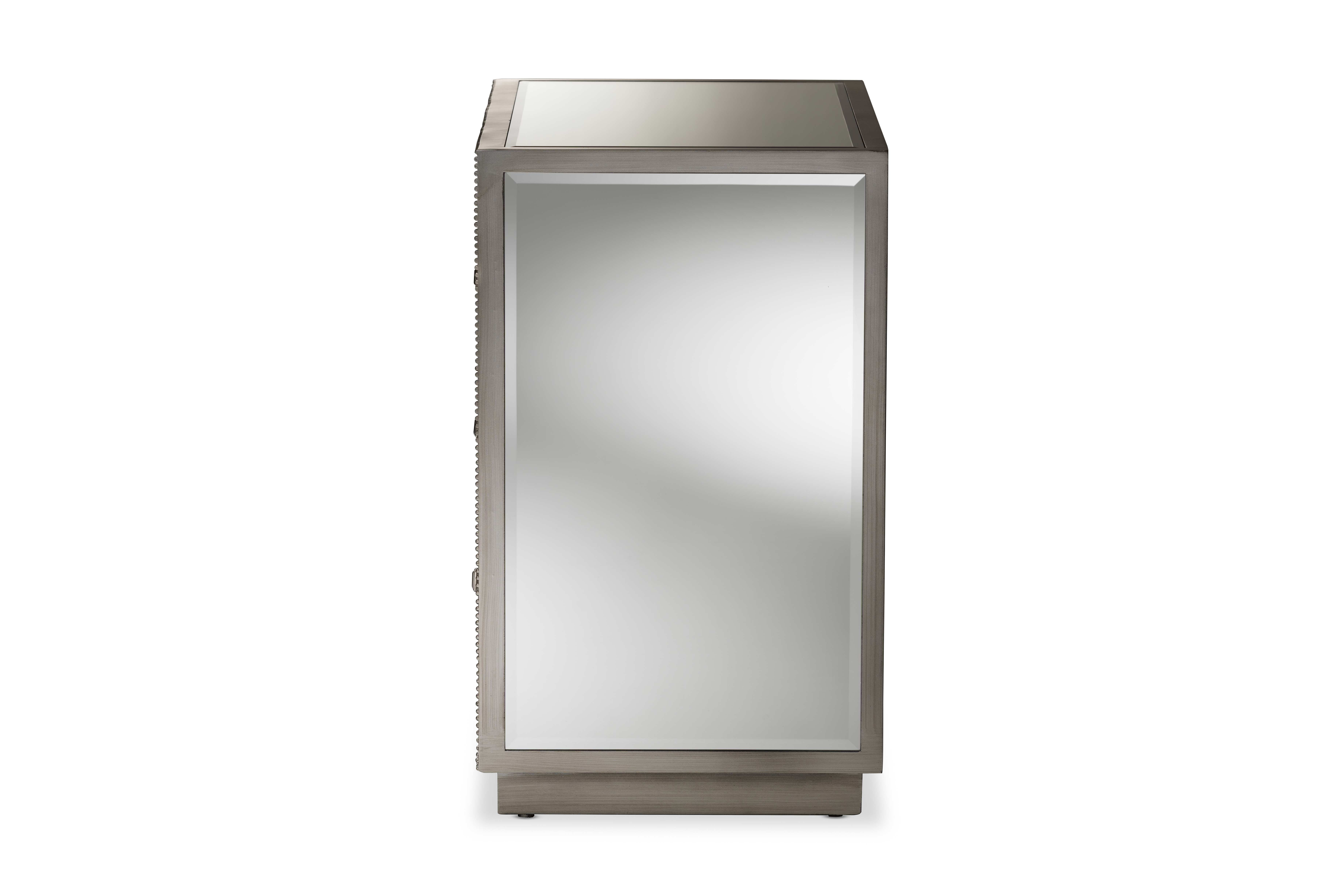 Baxton Studio Edeline Hollywood Regency Glamour Style Mirrored 3-Drawer Cabinet