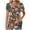 Multicolor, variant on Womens Floral Print Tunic Tops Petal Short Sleeve Pleated Blouse Flowy Tunics Summer Beach Vacation Shirts on Sale Multicolor XL