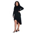 thumbnail image 6 of Plus Size Long Sleeve Tulip Knee Length Dress, 6 of 11