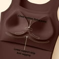 thumbnail image 6 of Womens Tank Tops Built In Bra High Neck Summer Breathable Compression Tank Top with Removable Pads Soft Postpartum Camisole Breathable Workout Shapewear Brown S, 6 of 7