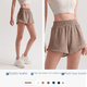thumbnail image 2 of Pantalones cortos deportivos para mujer, pantalones falsos de dos piezas antiexposición para correr y fitness, pantalones de yoga de cintura alta y levantamiento de cadera, 2 of 3