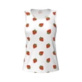 thumbnail image 4 of Fotbe Hand Drawn Strawberry Womens Loose Fit Casual Flowy Slim-Fit Tank Tops Athletic Round Neck Trendy Sleeveless Summer Tops for Gym and Yoga-Large, 4 of 9