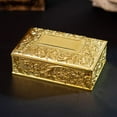 thumbnail image 2 of Vintage Style Jewelry Storage ContainerRetro Trinkets Organizer Case - Golden, as described, 2 of 8