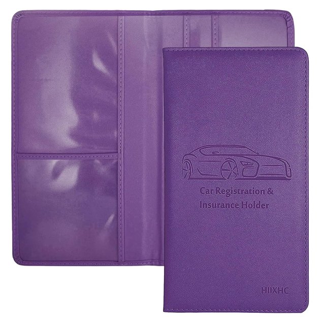 Portatarjetas De Registro Y Seguro De Automóvil - Guantera De Cuero Para Vehículos Documentos De Automóvil Trámites Estuche Tipo Billetera Organizador Para Identificación Licencia De Conducir Tarjetas