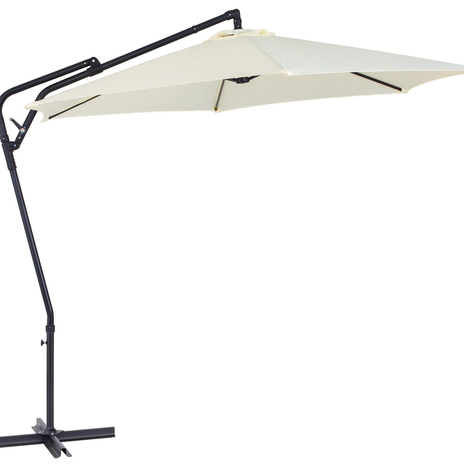 CorLiving Solward 10ft Cantilever Tilting Patio Umbrella with Steel Frame and 6 Support Arms