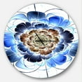 thumbnail image 1 of Designart 'Dark Blue Fractal Flower ' Modern wall clock, 1 of 6
