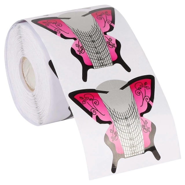 300 moldes autoadhesivos para extensiones de uñas con marcas de longitud precisas para acrílico y gel UV.