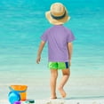 thumbnail image 4 of FORMRS Boys Rash Guard Short Sleeves Swim Shirt Quick Dry UPF 50+ Sun Protection, Sizes 3-12T, Black Cat Walking, 4 of 6